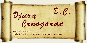 Đura Crnogorac vizit kartica